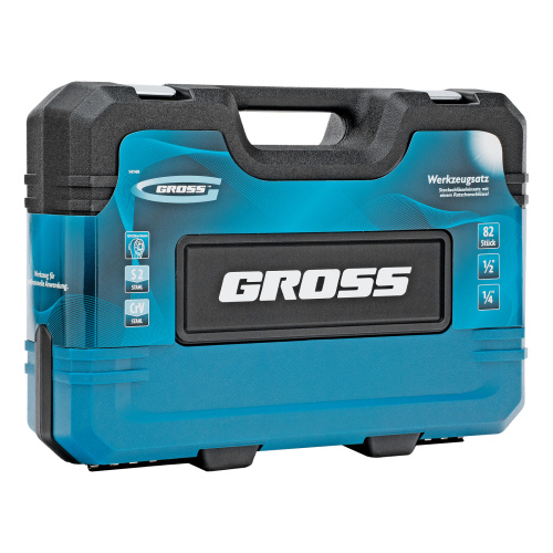 Набор инструментов, 1/4", 1/2", CrV, 120 зубьев, 82 предмета Gross по ценам производителя в Воронеже с доставкой по всей России