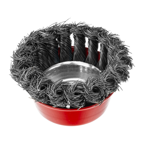 Щетка для УШМ, 75 мм, М14, "чашка", крученая проволока 0.35 мм Matrix по ценам производителя в Воронеже с доставкой по всей России