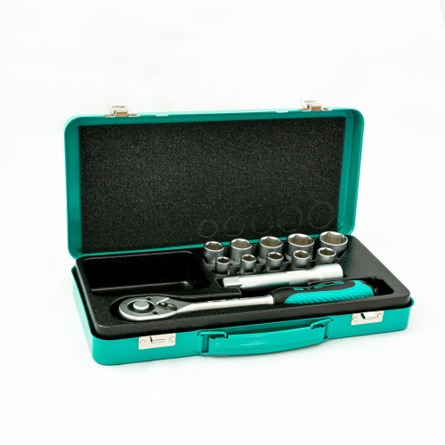 Набор торцевых головок, 1/2, головки 10 - 24 мм, с трещоточным ключом, 12 предметов Stels по ценам производителя в Воронеже с доставкой по всей России