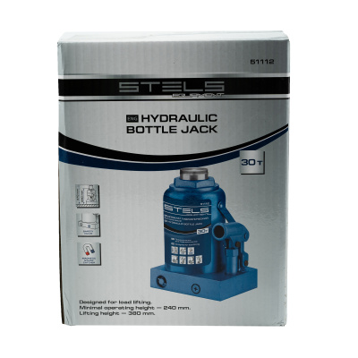 Домкрат гидравлический бутылочный, 30 т, H подъема 240-370 мм Stels купить в Москве с доставкой по всей России | ProtosMarket.ru