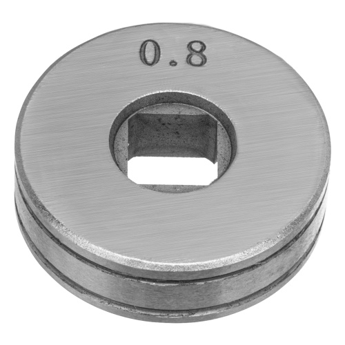 Подающий ролик, V профиль под стальную проволоку 0,8-1мм, посадка квадрат, 2 шт Denzel по ценам производителя в Воронеже с доставкой по всей России