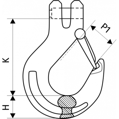 Крюк с вилочным сопряжением 5,3 т, размер 13 - 8 по ценам производителя в Воронеже с доставкой по всей России