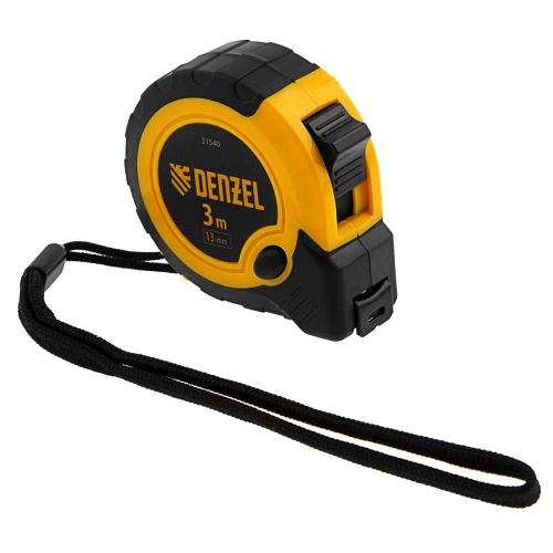 Рулетка 3м х 13мм, двухкомп. корпус, кнопка-пауза Denzel по ценам производителя в Воронеже с доставкой по всей России