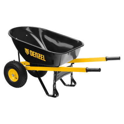 Тачка строительная, усиленная, объем 140 л, 250 кг, двухколесная, колесо 15х6.00-6 Denzel по ценам производителя в Воронеже с доставкой по всей России