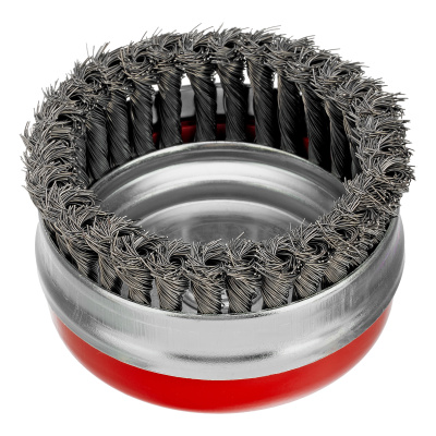 Щетка для УШМ Heavy Duty, 125 мм, М14, "чашка", крученая проволока 0.5 мм Matrix по ценам производителя в Воронеже с доставкой по всей России