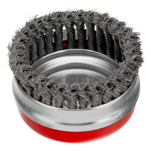 Щетка для УШМ Heavy Duty, 125 мм, М14, "чашка", крученая проволока 0.5 мм Matrix по ценам производителя в Воронеже с доставкой по всей России