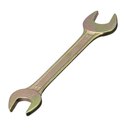 Ключ рожковый, 24 х 27 мм, желтый цинк Сибртех по ценам производителя в Воронеже с доставкой по всей России