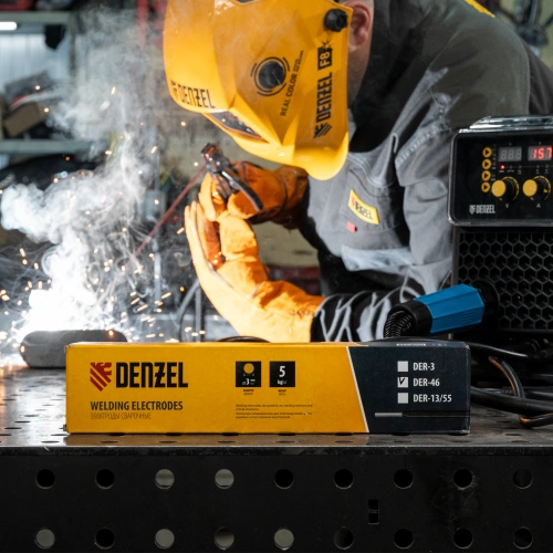 Электроды DER-46, диам. 3 мм, 5 кг, рутиловое покрытие Denzel по ценам производителя в Воронеже с доставкой по всей России