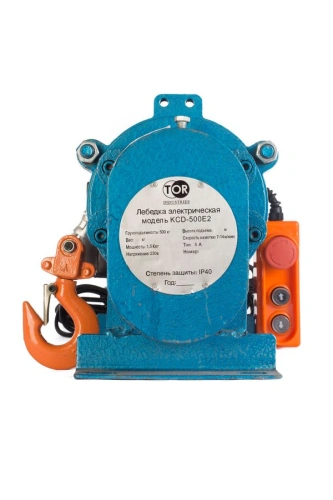 Лебедка электрическая  500 кг  30 м с канатом 220 В TOR KCD (T) по ценам производителя в Воронеже с доставкой по всей России