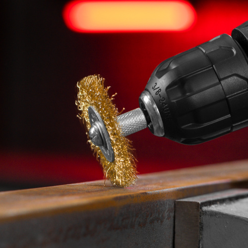 Набор щеток для дрели, 3 шт, 3 плоские, 50-63-75 мм, со шпильками, металлические Matrix по ценам производителя в Воронеже с доставкой по всей России