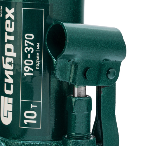 Домкрат гидравлический бутылочный, 10 т, 190-370 мм Сибртех по ценам производителя в Воронеже с доставкой по всей России