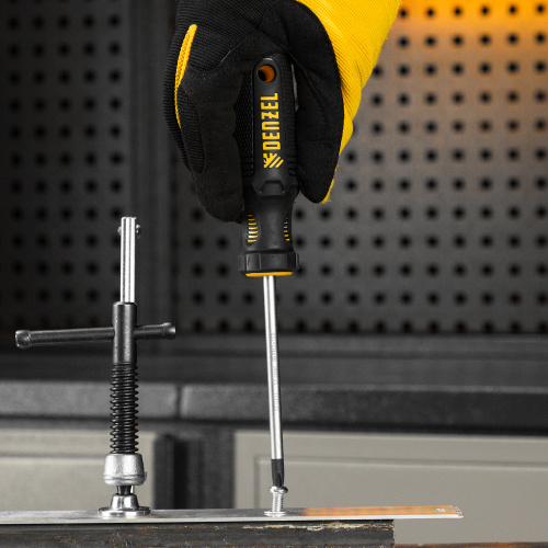 Отвертка, PH2х100 мм, S2, 3к рукоятка Denzel по ценам производителя в Воронеже с доставкой по всей России