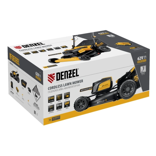 Газонокосилка аккумуляторная бесщет., RLMS560-62, привод, 560 мм, Li-ion, 62В Denzel по ценам производителя в Воронеже с доставкой по всей России