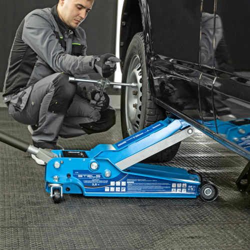 Домкрат гидравлический подкатной, быстрый подъем, 3.5т, Low Profile Quick, 100-565 мм, профессиональный Stels по ценам производителя в Воронеже с доставкой по всей России