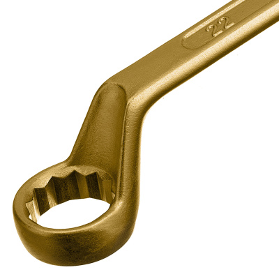 Ключ накидной, 19 х 22 мм, желтый цинк Сибртех по ценам производителя в Воронеже с доставкой по всей России