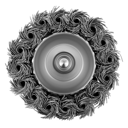 Щетка для дрели, 75 мм, "чашка" со шпилькой, крученая металлическая проволока Matrix по ценам производителя в Воронеже с доставкой по всей России