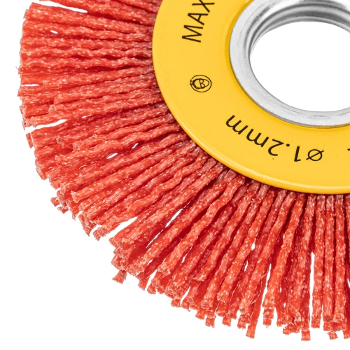 Щетка для УШМ, 100 мм, Плоская, нейлоновая щетина, посадка 22,2 мм Denzel по ценам производителя в Воронеже с доставкой по всей России