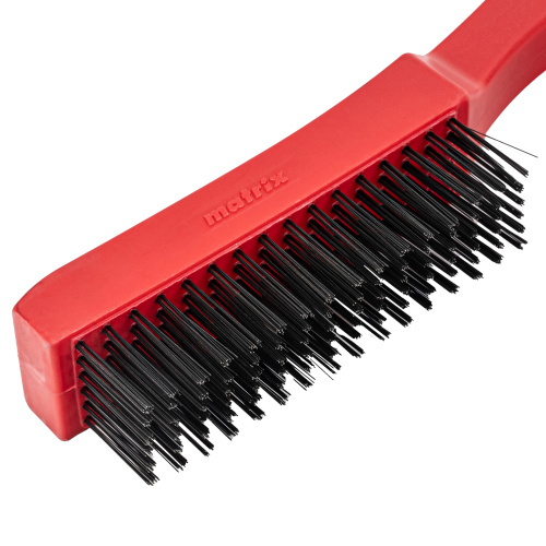 Щетка зачистная шестирядная, закаленная прямая проволока с пластиковой ручкой Matrix по ценам производителя в Воронеже с доставкой по всей России