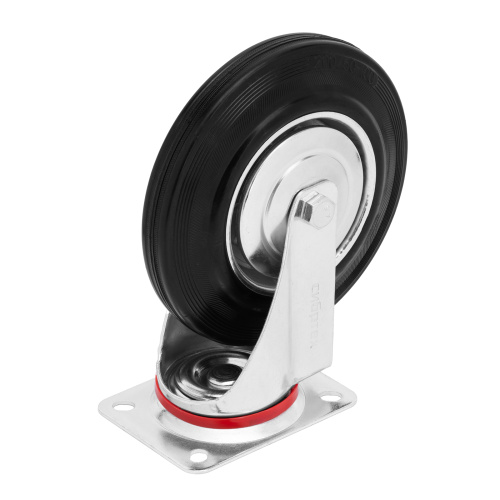 Колесо поворотное D 200 мм, крепление  платформенное Сибртех по ценам производителя в Воронеже с доставкой по всей России