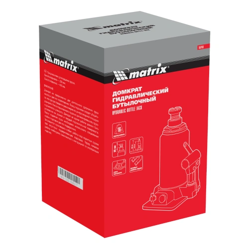 Домкрат гидравлический бутылочный, 16 т, h подъема 230-460 мм Matrix по ценам производителя в Воронеже с доставкой по всей России