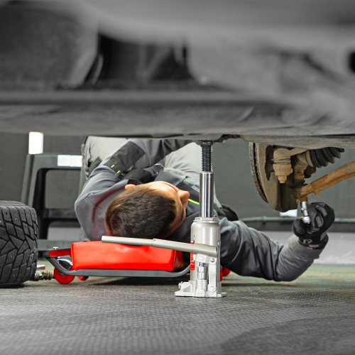 Домкрат гидравлический бутылочный, 5 т, h подъема 197-382 мм, в пластиковом кейсе Matrix по ценам производителя в Воронеже с доставкой по всей России