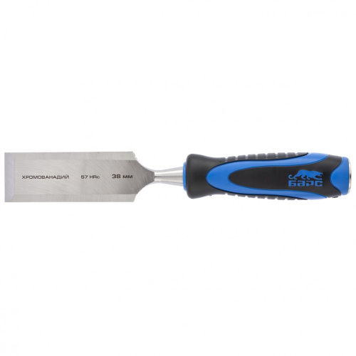 Долото-стамеска, плоская, 38 мм, двухкомпонентная рукоятка, металлический затыльник Барс по ценам производителя в Воронеже с доставкой по всей России