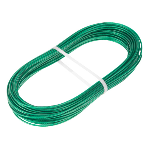 Трос металлополимерный зеленый ПР-2.0, толщина 2.0 мм, моток 20 метров Сибртех по ценам производителя в Воронеже с доставкой по всей России