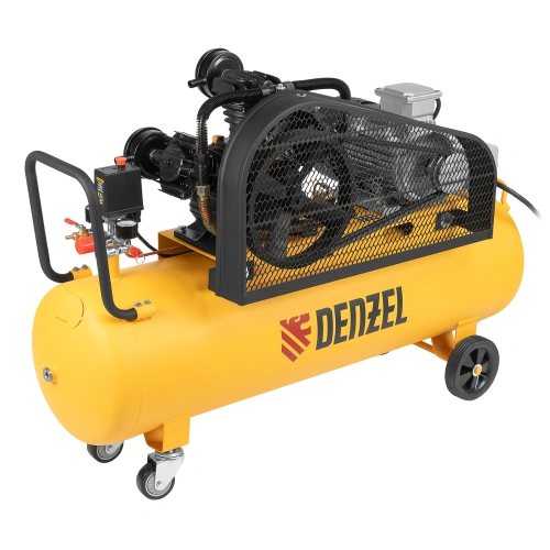 Компрессор воздушный BCW3000-T/100, ременный привод, 3.0 кВт, 100 литров, 520 л/мин Denzel по ценам производителя в Воронеже с доставкой по всей России