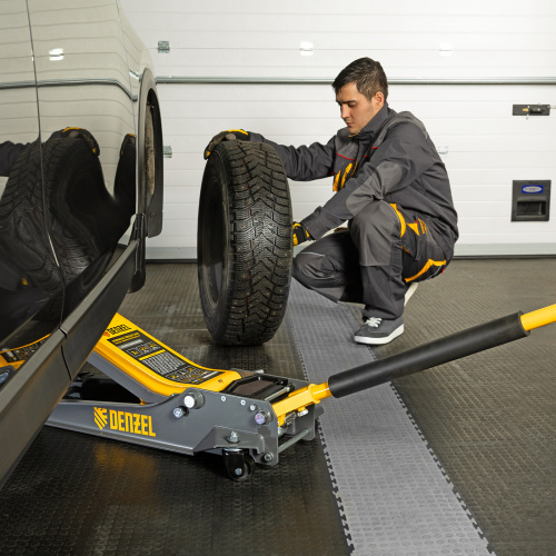 Домкрат гидравлический подкатной, 3 т, 85-610 мм, быстрый подъем, низ. подхват, проф, SUV Denzel по ценам производителя в Воронеже с доставкой по всей России