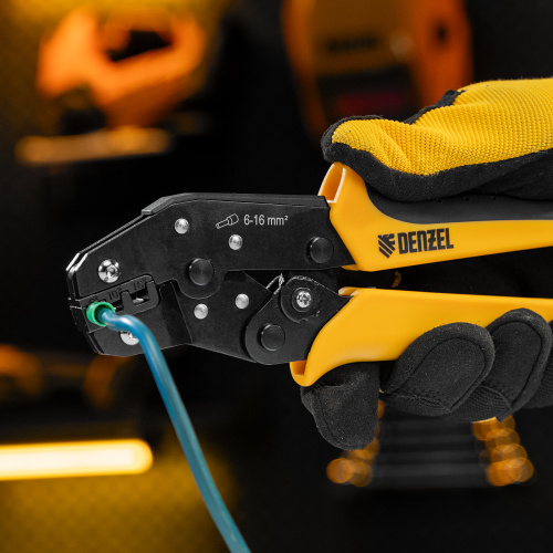 Клещи для обжима наконечников штыревых НШВ, НШВИ, НШВИ-2, 6-16 мм2 Denzel по ценам производителя в Воронеже с доставкой по всей России