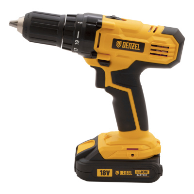 Дрель-шуруповерт аккумуляторная CDL-IB-18-02, Li-Ion, 18 В, 2 акк. Denzel по ценам производителя в Воронеже с доставкой по всей России