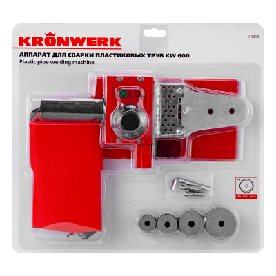 Аппарат для сварки пластиковых труб K W 600, 600 Вт, 300 °C, 20-25-32-40 мм, блистер Kronwerk по ценам производителя в Воронеже с доставкой по всей России