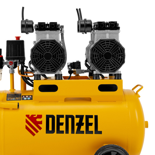 Компрессор безмасляный, малошумный DLS 2200/50, 2200 Вт, 2x1100, 50 л, 380 л/мин Denzel по ценам производителя в Воронеже с доставкой по всей России