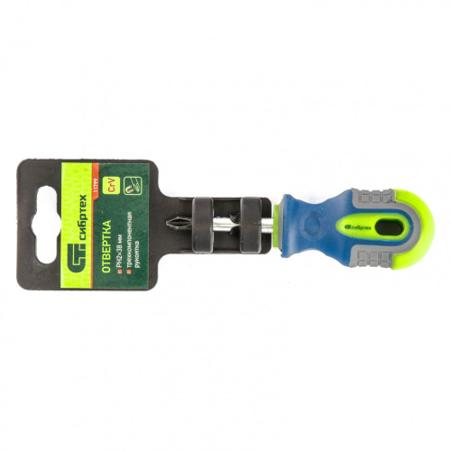 Отвертка, PH2 х 38 мм, CrV, трехкомпонентная рукоятка Сибртех по ценам производителя в Воронеже с доставкой по всей России