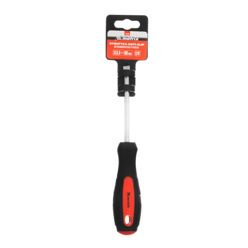 Отвертка Anti-Slip, SL6 х 100 мм, CrV, двухкомпонентная рукоятка Matrix по ценам производителя в Воронеже с доставкой по всей России