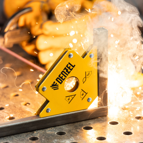 Фиксатор магнитный для сварочных работ, усилие 50 Lb Denzel по ценам производителя в Воронеже с доставкой по всей России