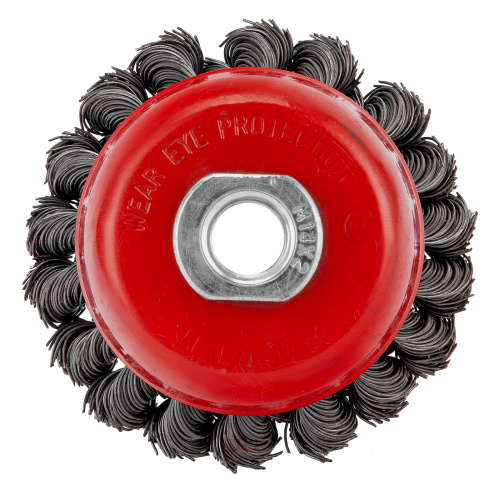 Щетка для УШМ, 75 мм, М14, "чашка", двухрядная, крученая проволока 0.35 мм Matrix по ценам производителя в Воронеже с доставкой по всей России