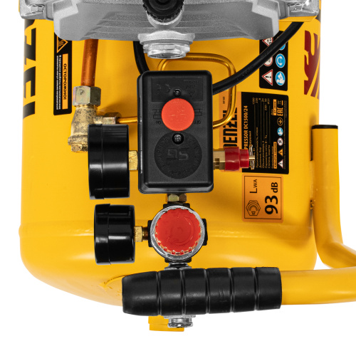 Компрессор воздушный DC1500/24, прямой привод, 1.5 кВт, 24 литра, 220 л/мин Denzel по ценам производителя в Воронеже с доставкой по всей России