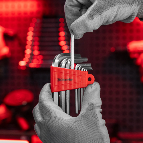 Набор ключей имбусовых HEX, 1.5-10 мм, CrV, 9 шт, коротких, с сатиновым покрытием Matrix по ценам производителя в Воронеже с доставкой по всей России