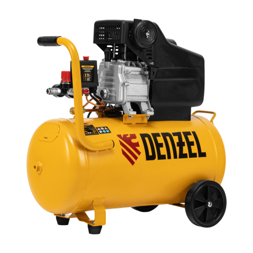 Компрессор воздушный, прямой привод DC1500/50, 1.5 кВт, 50 литров, 220 л/мин Denzel по ценам производителя в Воронеже с доставкой по всей России