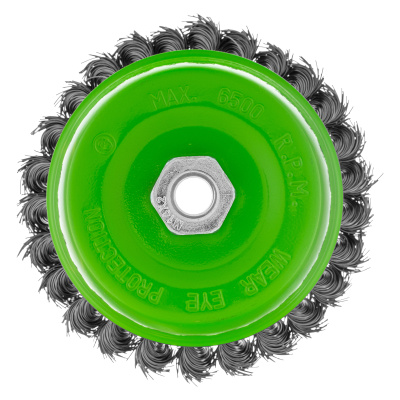 Щетка для УШМ, 125 мм, М14, "чашка", крученая металлическая проволока Сибртех по ценам производителя в Воронеже с доставкой по всей России