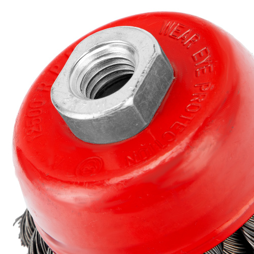 Щетка для УШМ, 75 мм, М14, "чашка", двухрядная, крученая проволока 0.35 мм Matrix по ценам производителя в Воронеже с доставкой по всей России