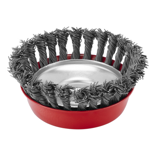 Щетка для УШМ, 125 мм, М14, "чашка", крученая проволока 0.8 мм Matrix по ценам производителя в Воронеже с доставкой по всей России