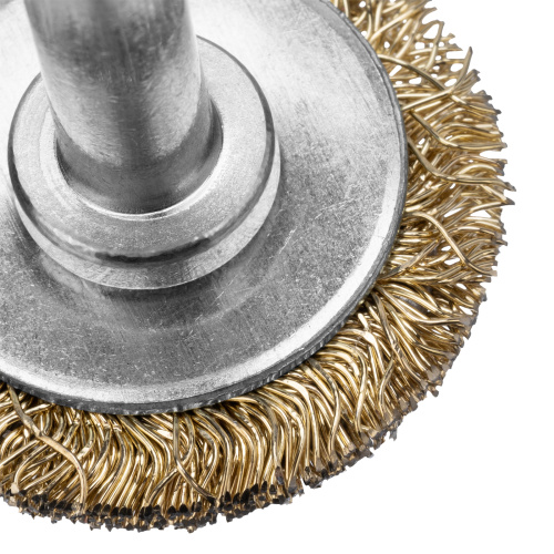 Щетка для дрели, 30 мм, плоская со шпилькой, латунированная витая проволока Matrix по ценам производителя в Воронеже с доставкой по всей России