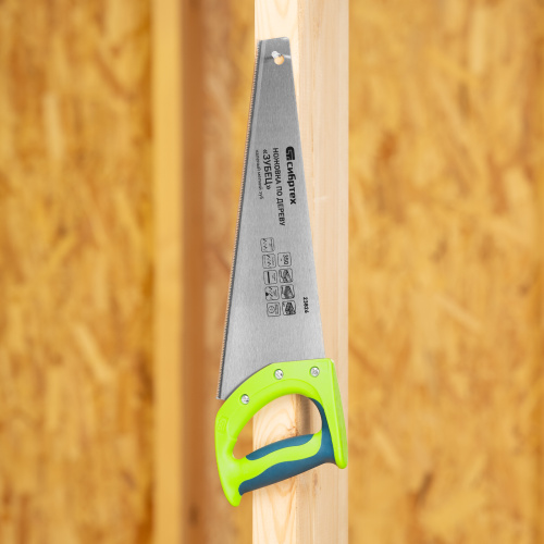 Ножовка по дереву"Зубец" для точных пильных работ, 350 мм, каленый зуб 2D, 14 TPI, двухкомпонентная рукоятка Сибртех по ценам производителя в Воронеже с доставкой по всей России