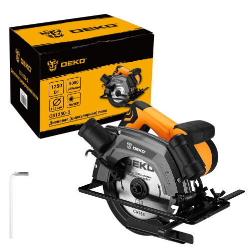 Дисковая (циркулярная) пила DEKO CS1250-D, 1250Вт, 165мм диск по ценам производителя в Воронеже с доставкой по всей России